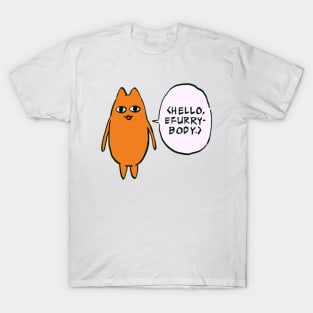 I draw the hello efurrybody floating chiyo's dad / funny azumanga daioh manga T-Shirt